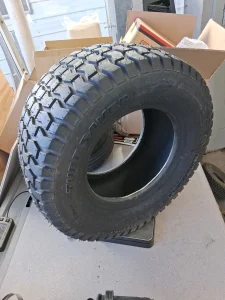 SpecificationsSupplier # 5111111 Product # 5111111 Z # 170000892
Size 20X8.00-10/4 Ship Weight 12.30 Ply 4
Seasonal Designation All Other Sidewall Black Wall Load Range B
Max Load Single 910@24 Max Tire Pressure 24 Overall Diameter 20
Rim Width Max 6 Rim Width Min 6 Ship Weight 12.3
Studdable N Tread Depth 0